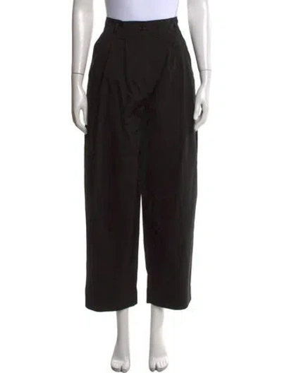 Pre-owned Reformation Nylon Wide Leg Pants In Black