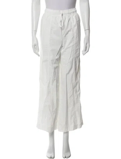 Pre-owned Reformation Nylon Wide Leg Pants In White