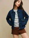 Reformation Oakley Cropped Denim Jacket Havasu