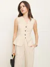 Reformation Oakley Vest In Sugar