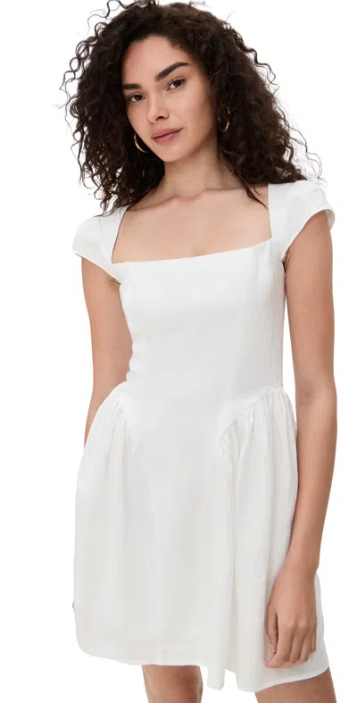Reformation Oaklyn Linen Dress White