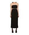 Reformation Off Shoulder Dress In Black