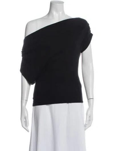 Pre-owned Reformation Off-the-shoulder Sweater In Black
