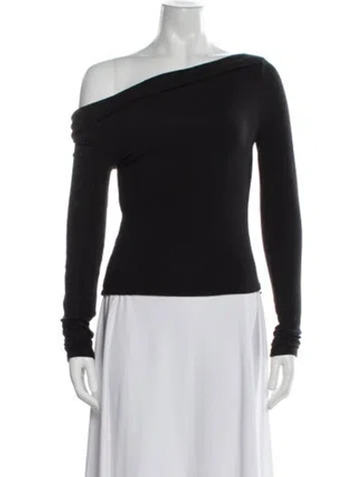 Pre-owned Reformation Off-the-shoulder Sweater In Black