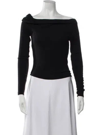 Pre-owned Reformation Off-the-shoulder Sweater In Black