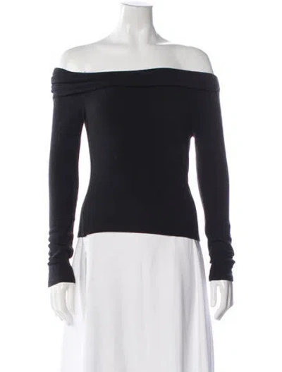 Pre-owned Reformation Off-the-shoulder Sweater In Blue