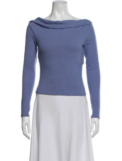 Pre-owned Reformation Off-the-shoulder Sweater In Blue