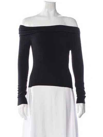Pre-owned Reformation Off-the-shoulder Sweater In Blue