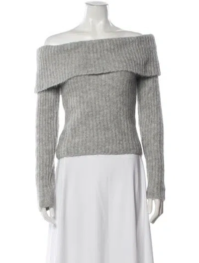Pre-owned Reformation Off-the-shoulder Sweater In Gray