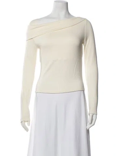 Pre-owned Reformation Off-the-shoulder Sweater In Neutral