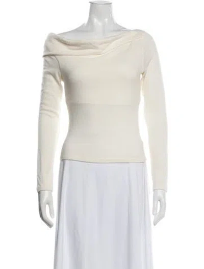 Pre-owned Reformation Off-the-shoulder Sweater In Neutral