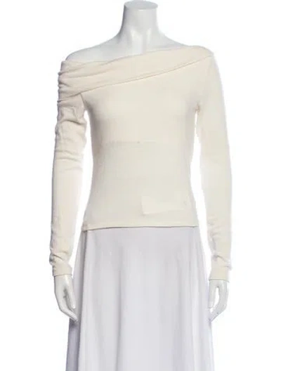 Pre-owned Reformation Off-the-shoulder Sweater In Neutrals