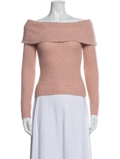 Pre-owned Reformation Off-the-shoulder Sweater In Pink