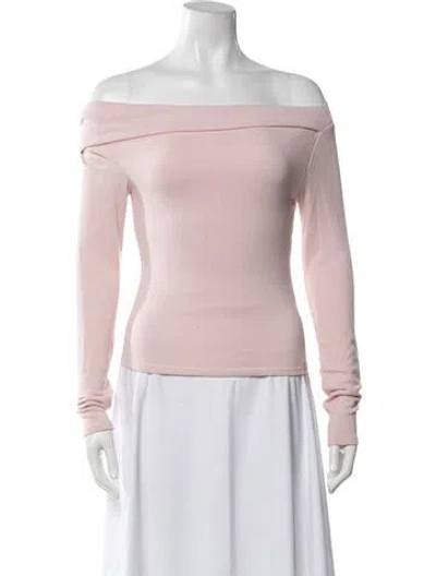 Pre-owned Reformation Off-the-shoulder Sweater In Pink