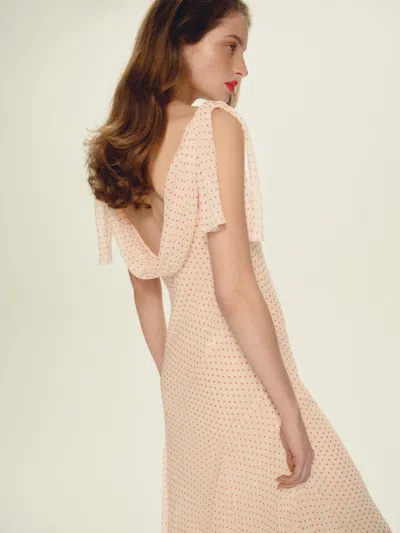 Reformation Oleta Dress Champagne Xl In Neutral