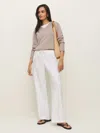 Reformation Olina Linen Pant In White