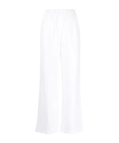 Reformation Olina Linen Track Pants In White