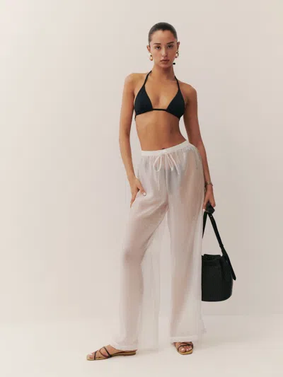 Reformation Olina Pant In Sheer White