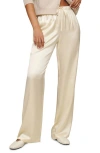 Reformation Olina Silk Drawstring Pants In Sugar