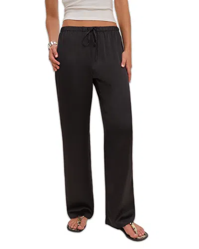 Reformation Olina Silk Pants In Black
