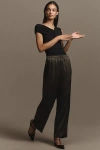 Reformation Olina Silk Pants In Green