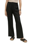 Reformation Olina Tie Waist Pants In Black