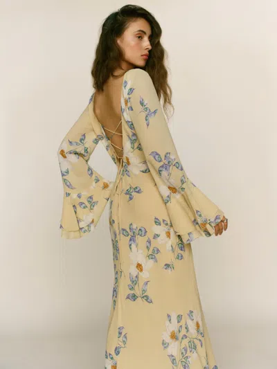 Reformation Olio Dress In Yellow