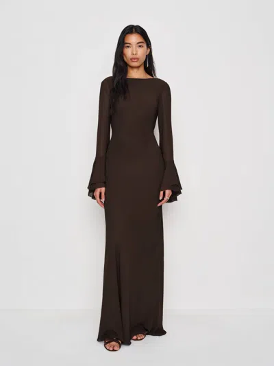 Reformation Olio Dress In Brown