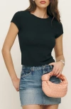 Reformation Olive Knit T-shirt