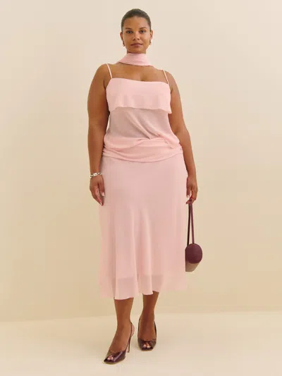 Reformation Olivia Low Waist Skirt Es In Rose
