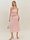 Reformation Jupe Taille Basse Olivia In Rose