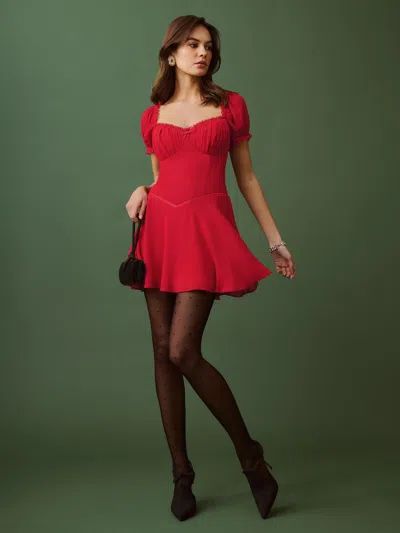 Reformation Ondine Dress In Lipstick