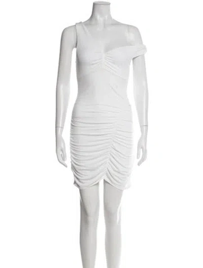 Pre-owned Reformation One-shoulder Mini Dress In White