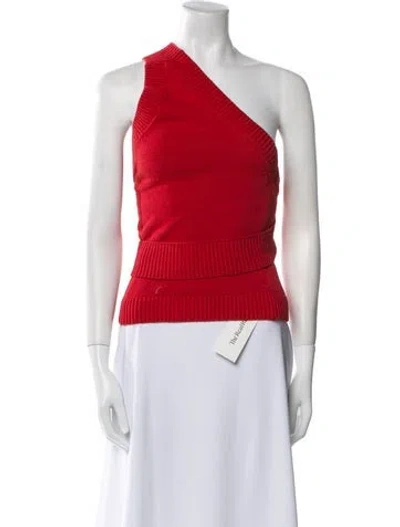 Pre-owned Reformation One-shoulder Sweater In Red