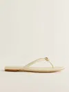 Reformation Onyx Thong Sandals Cream Puff Conch In White