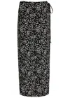 Reformation Womens Colette Opal Low-waist Woven Maxi Skirt In Black