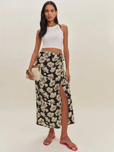 Reformation Opal Low Waist Skirt In Black