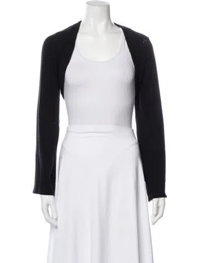 Pre-owned Reformation Open Front Sweater In Black