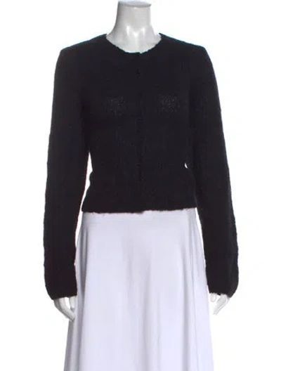 Pre-owned Reformation Open Front Sweater In Black