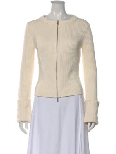 Pre-owned Reformation Open Front Sweater In Neutral