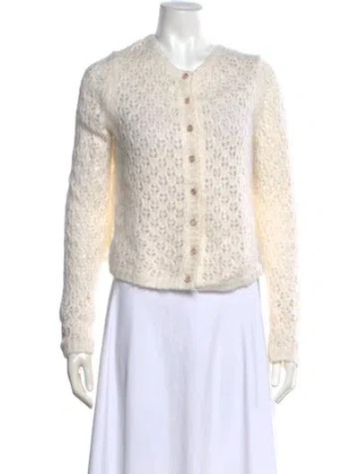 Pre-owned Reformation Open Front Sweater In Neutral