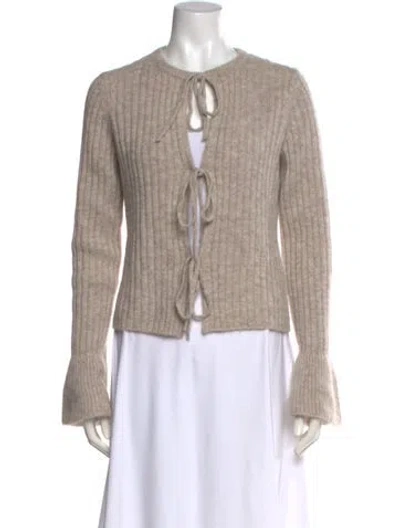 Pre-owned Reformation Open Front Sweater In Neutrals