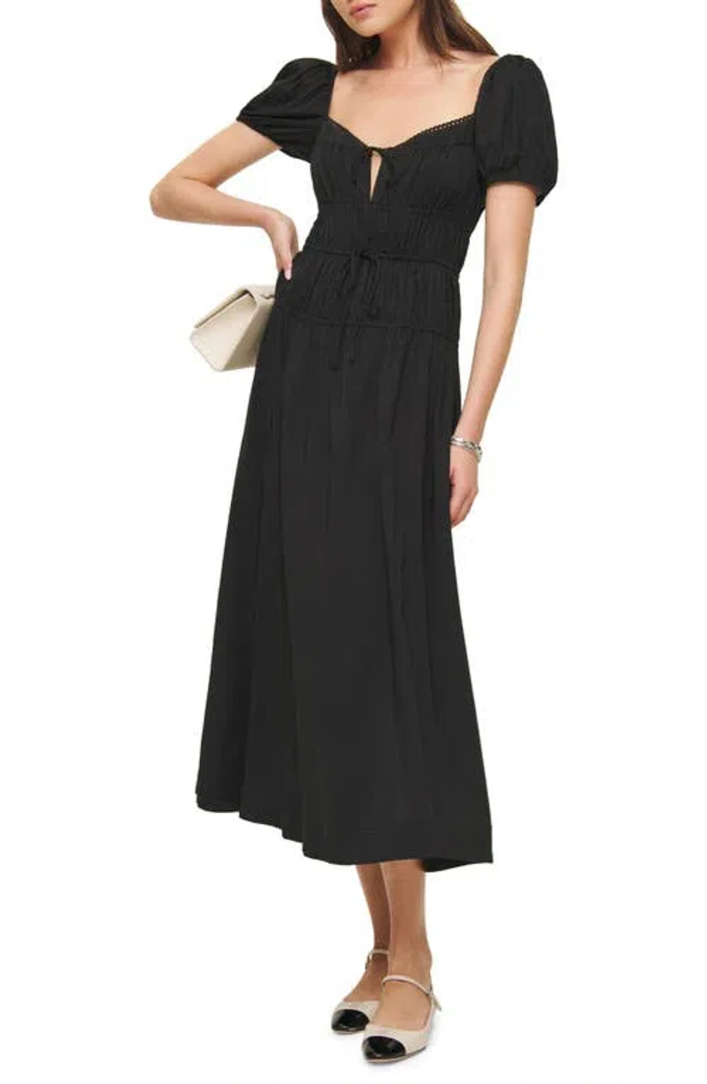 white christmas dresses Reformation Black and white Size XS Dress main image 0