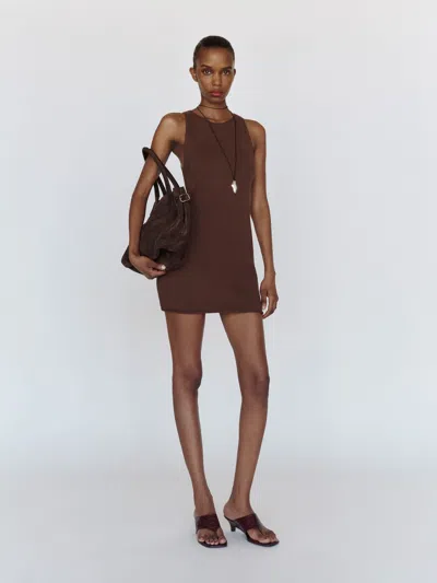 Reformation Oriana Sweater Tank Top Dress Brown Xs