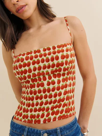 Reformation Overland Top In Fresh Tomato