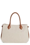 Reformation Oversize Patrizia Canvas & Leather Bag