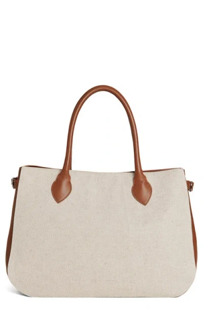 Reformation Oversize Patrizia Canvas & Leather Bag