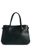 Reformation Oversize Patrizia Satchel In Black Leather