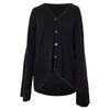 Shop Reformation Oversized Cardigan In Black Wool