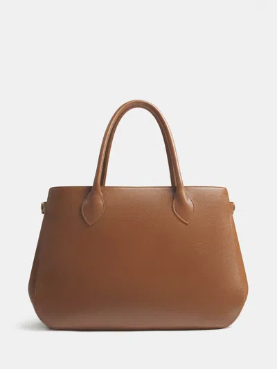 Reformation Oversized Patrizia Bag Brown In Purple